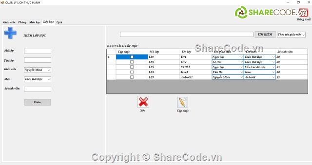 Đồ án,C#,quan ly lich thuc hanh,đồ án c#,đồ án tôt nghiệp c#,winform